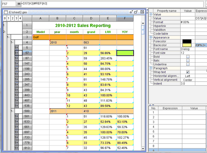 esCalc to prepare for sales link relative ratio report-32