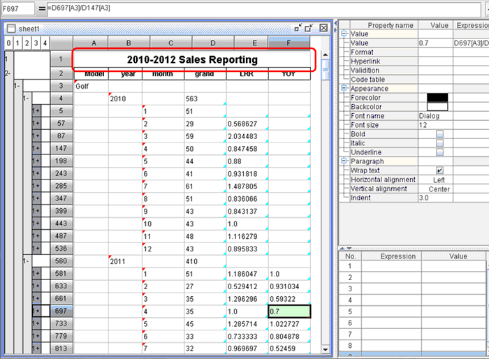 esCalc to prepare for sales link relative ratio report-25