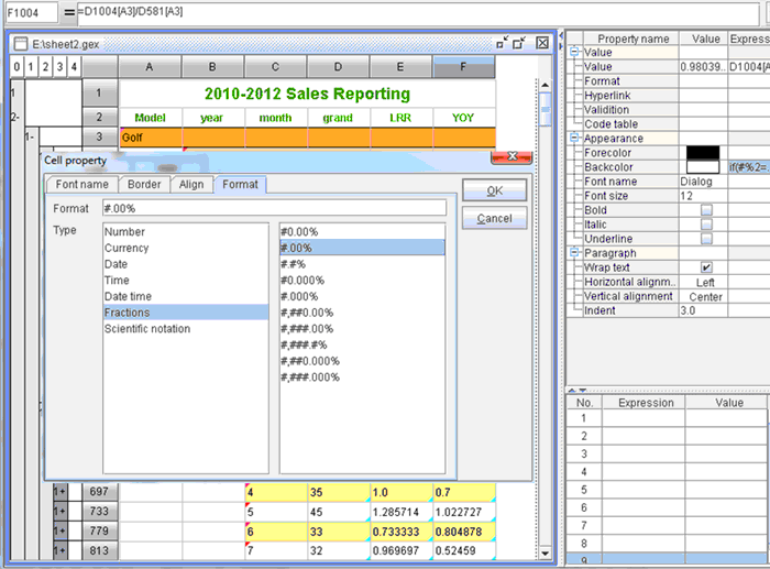 esCalc to prepare for sales link relative ratio report-30