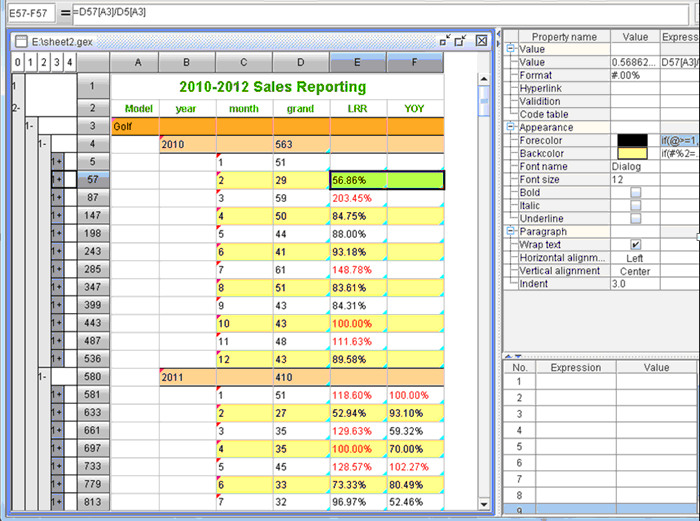 esCalc to prepare for sales link relative ratio report-34