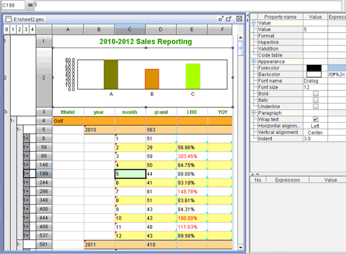 esCalc to prepare for sales link relative ratio report-35