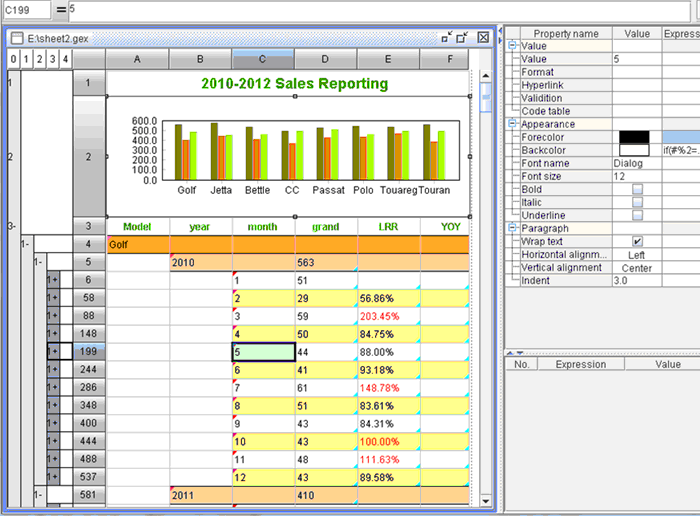 esCalc to prepare for sales link relative ratio report-38