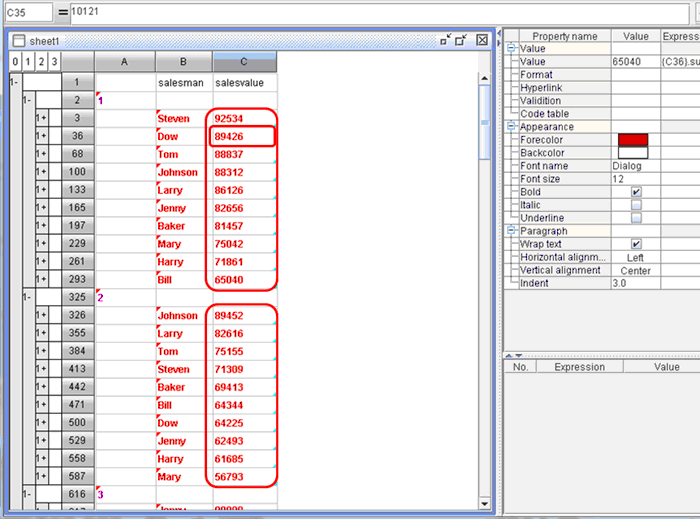 esCalc to find monthly top salesmen-19